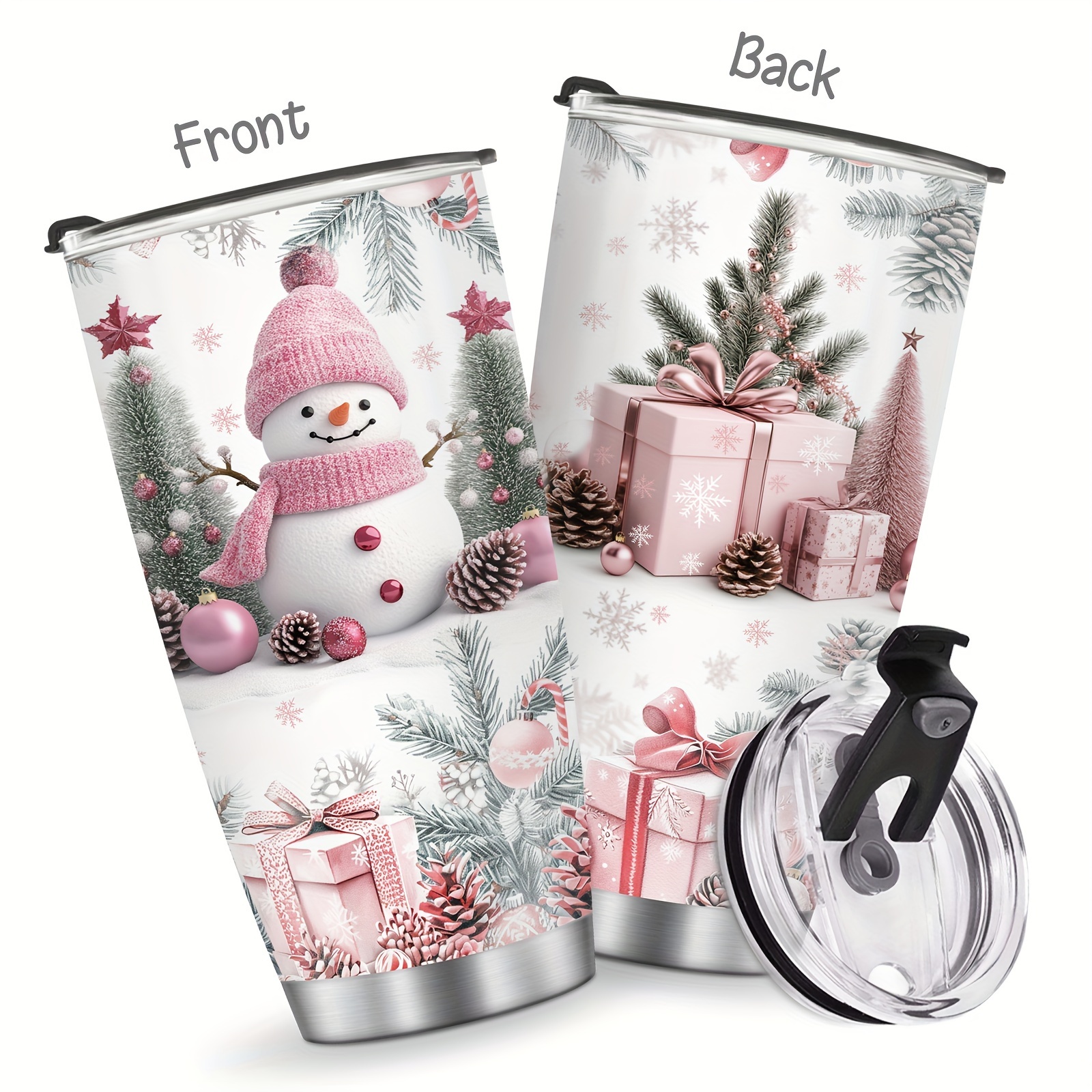 

20oz Snowman Christmas - Steel Insulated Mug Lid, For &