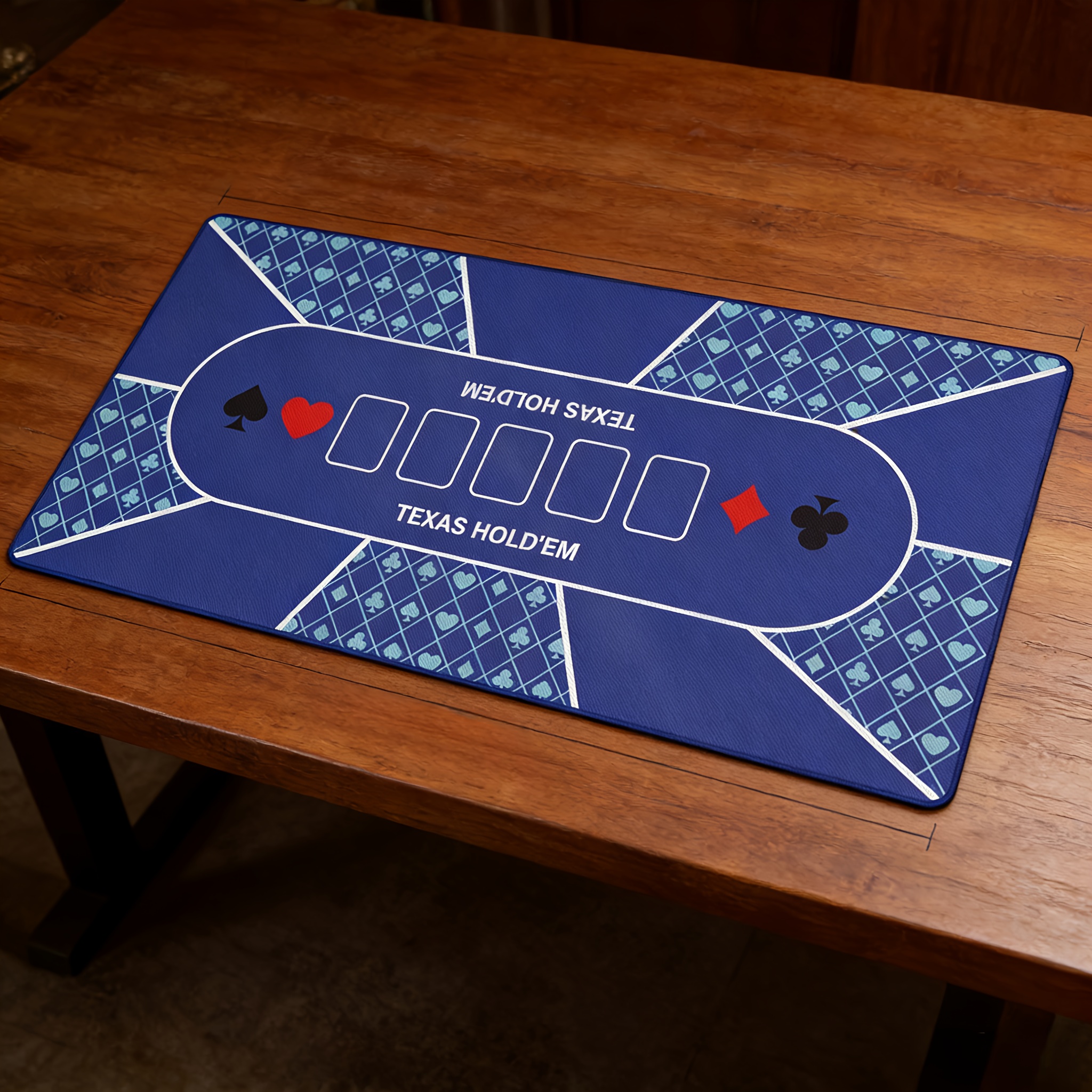 Poker Table Mat with Non-Slip Backing, Durable Design
