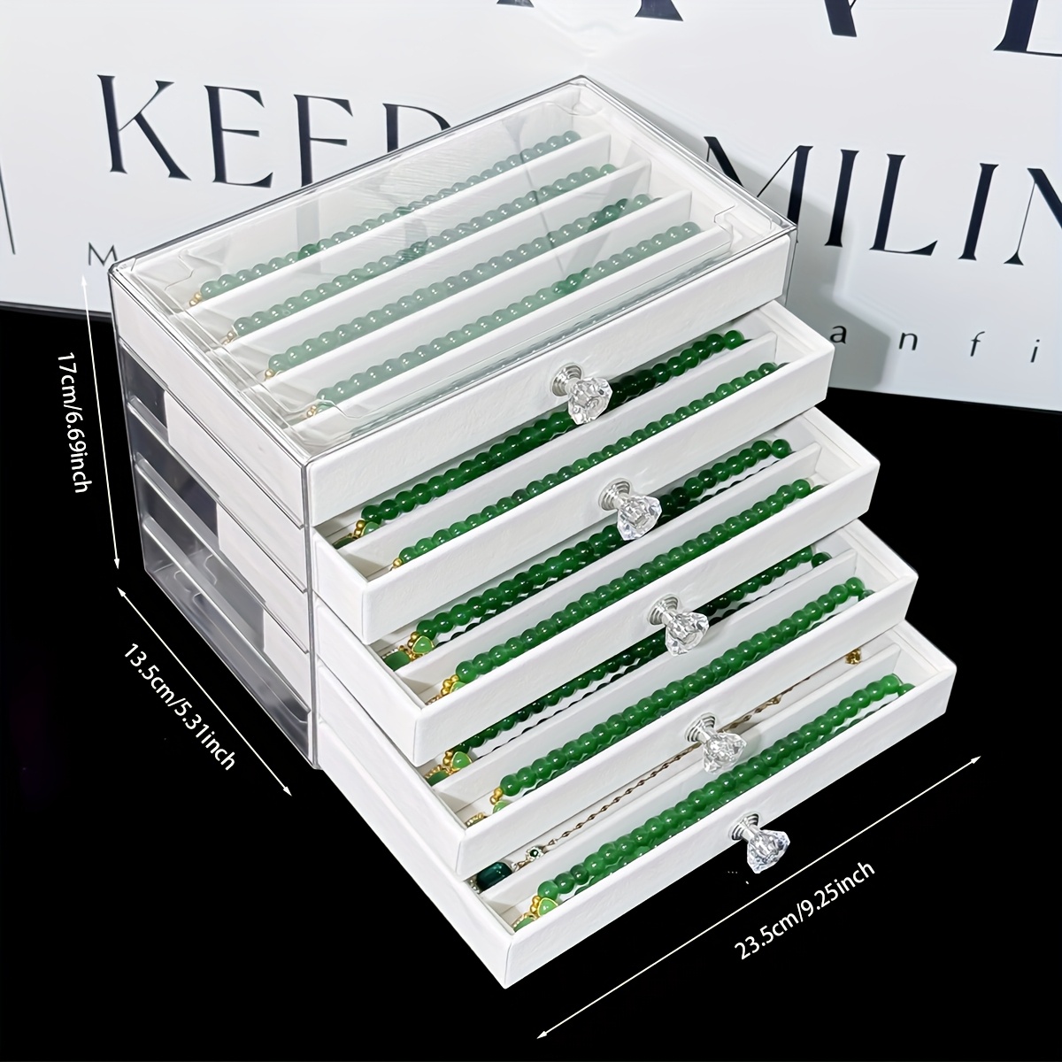 Desktop Jewelry Organizer, Multi-Layer Storage Box