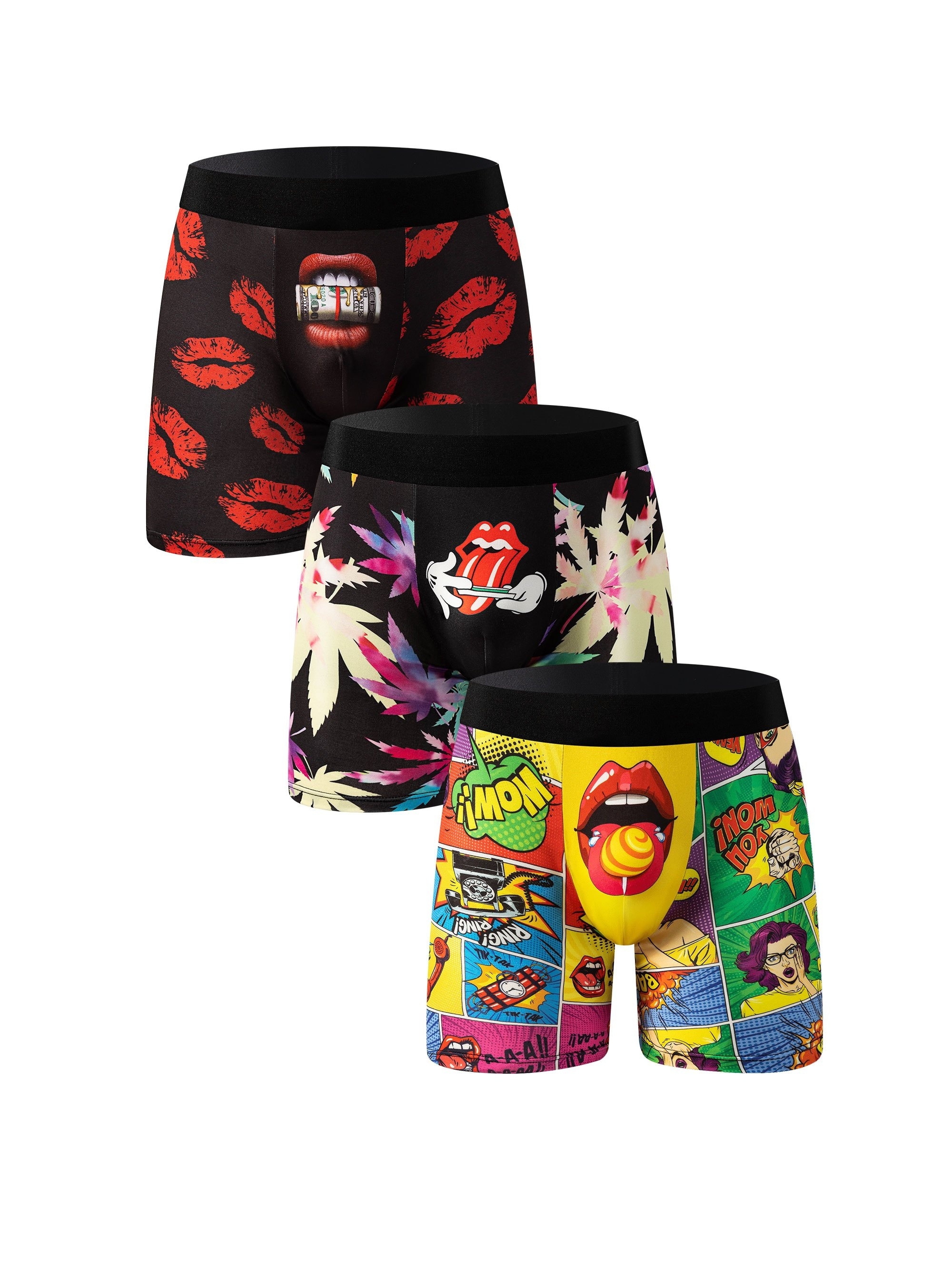 pack boxer briefs hombre estampado dibujos animados Temu
