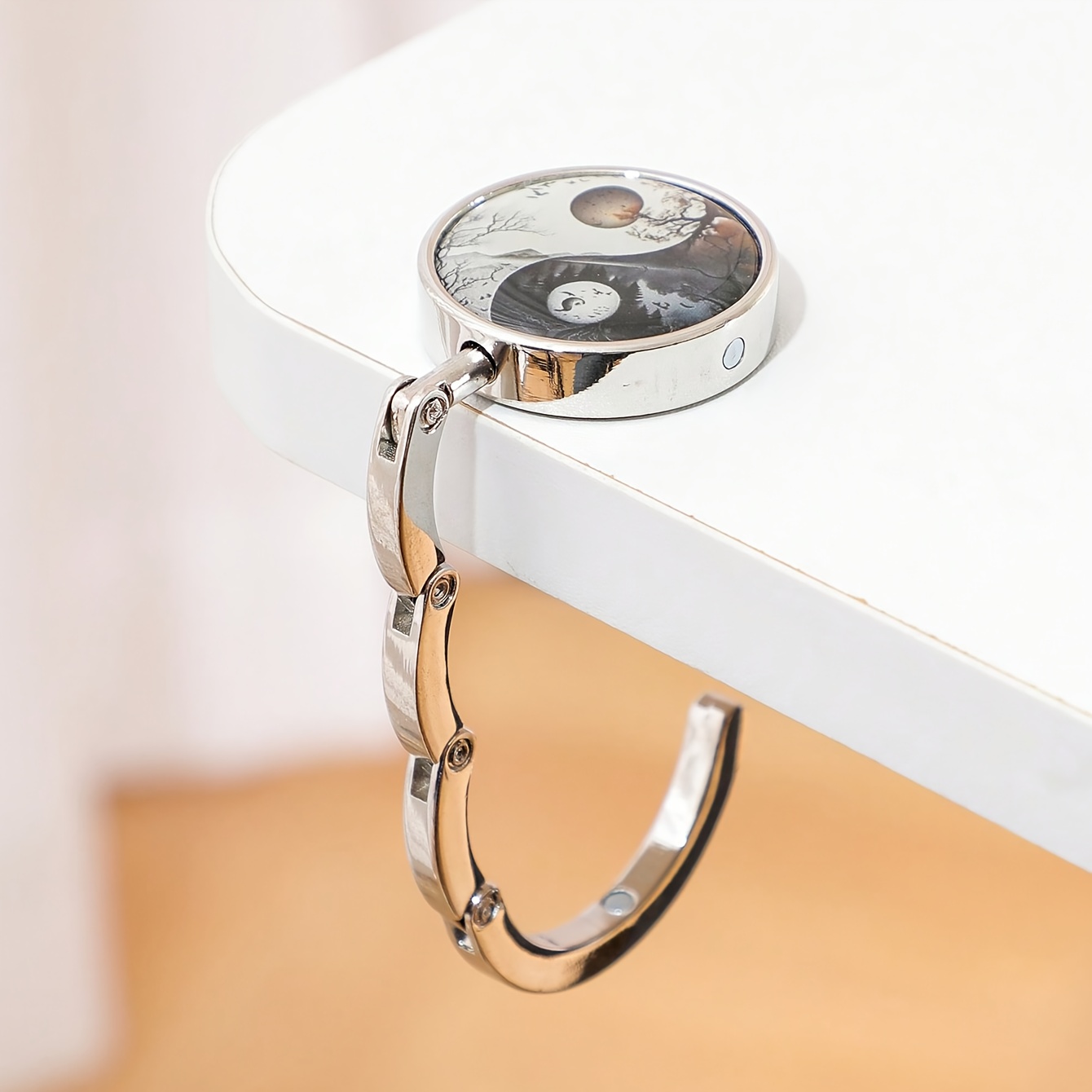 2D Tabletop Handbag Hook, Folding Purse Hook for Restaurants