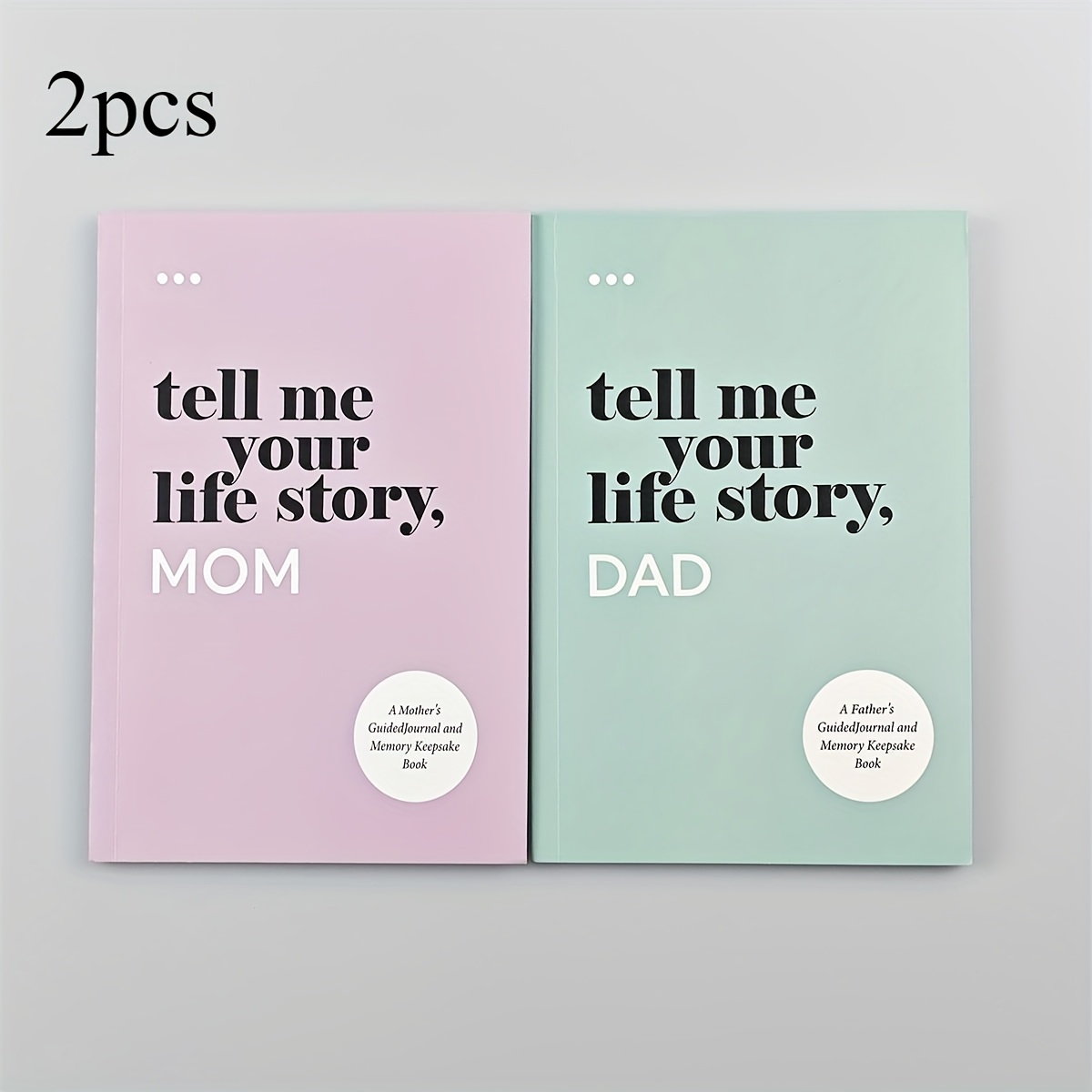 

2-pack Personalized Journals, ' Me Story' Memory Books, English Language, Paper Hardcover, Birthdays, Mother's Day, Father's Day, Christmas Gifts