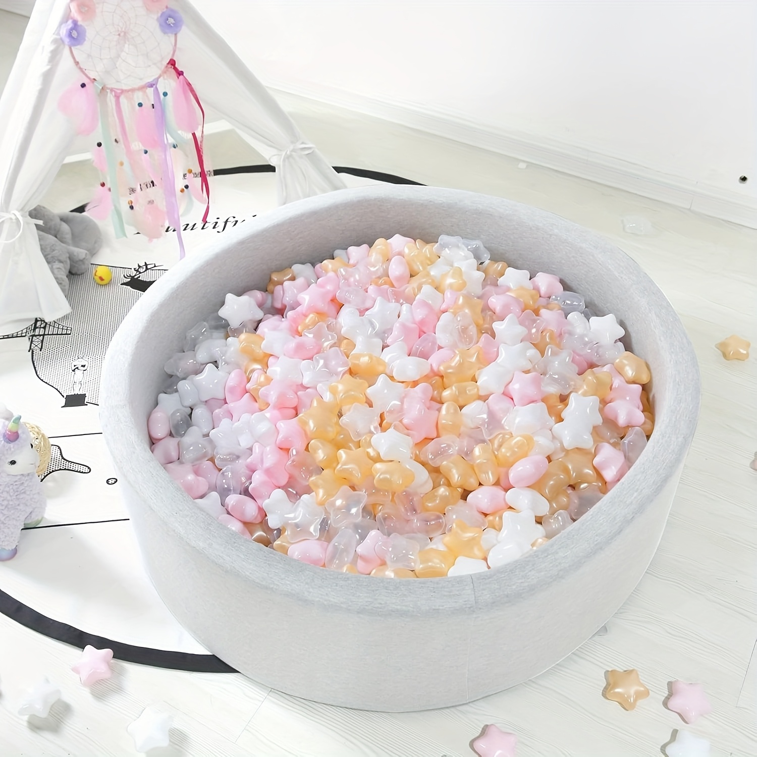 Star Ball Pit Balls for Toddlers -35pcs/120pcs Star Toy Plastic Balls Phthalate Free Non-Toxic Crush Proof Play Balls Play Tent Playpen Pool Playhouse Party Decoration.