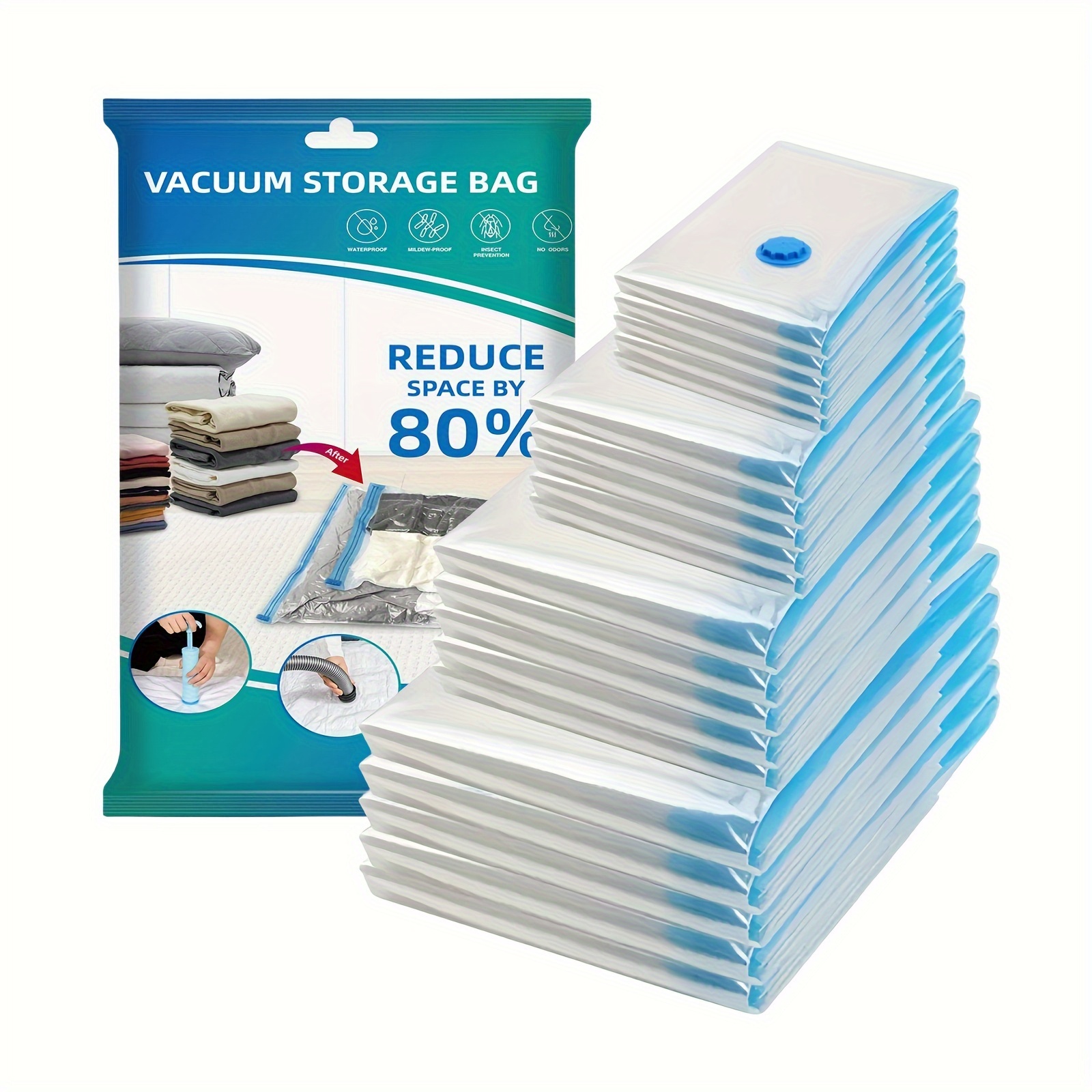 6 12 15 20pcs vacuum storage bags vacuum compression storage bag sealed packing storage container for clothes blankets shirts household space saving organizer for dorm closet wardrobe bedroom travel must have   details 0