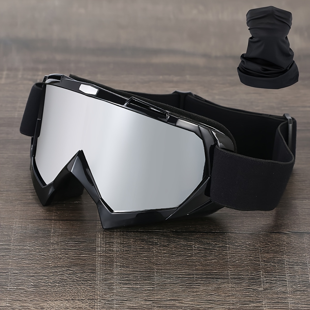 adjustable ski goggles with   suitable for adults made of tpu frame pc lenses adjustable thick foam pad very suitable for daily use perfect gift for special occasions 2pcs ski goggles and easy headband