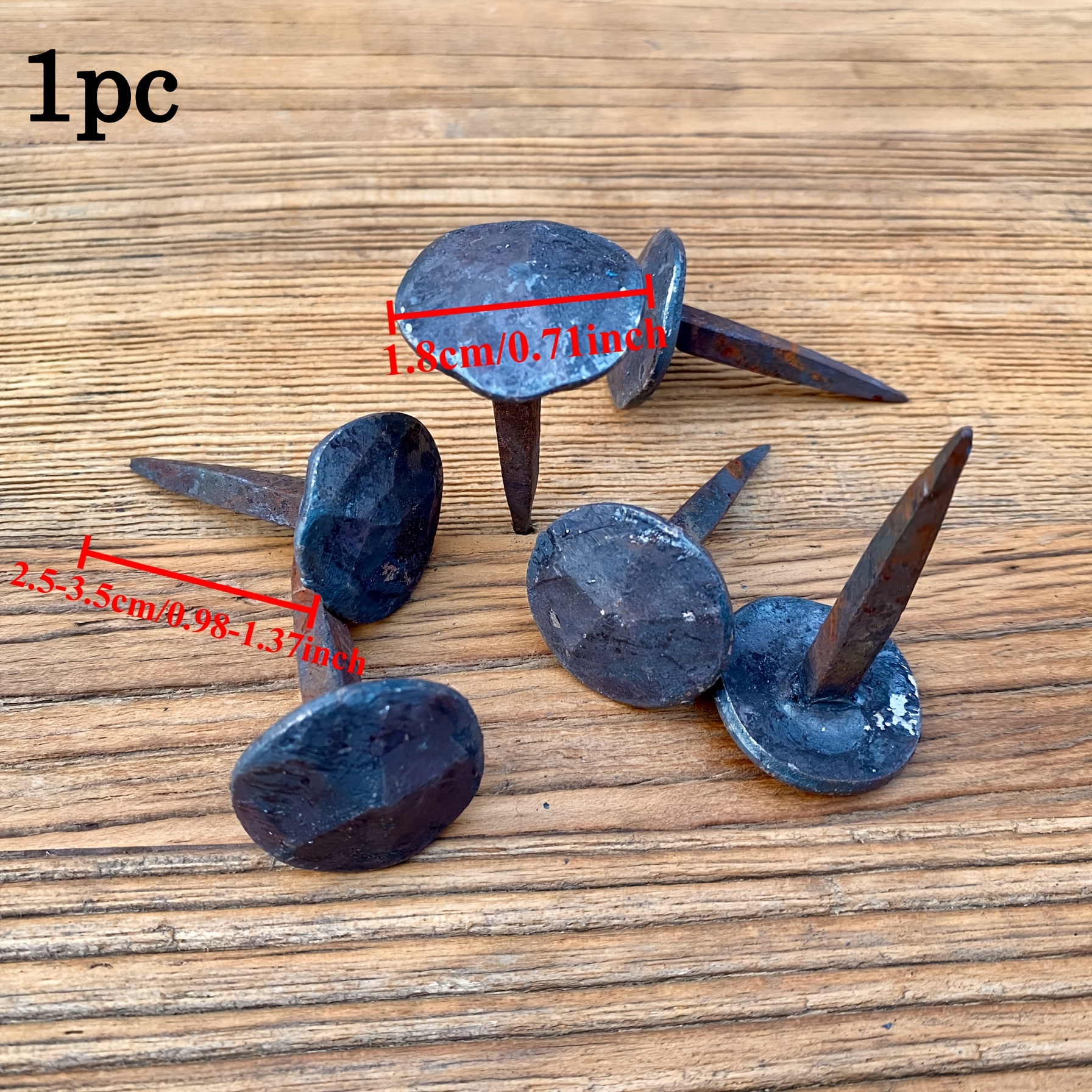 TEMU 1pc Vintage Nails Blacksmith Wrought Iron Solid Furniture Nails Nail Decorative Nails For Doors, Window