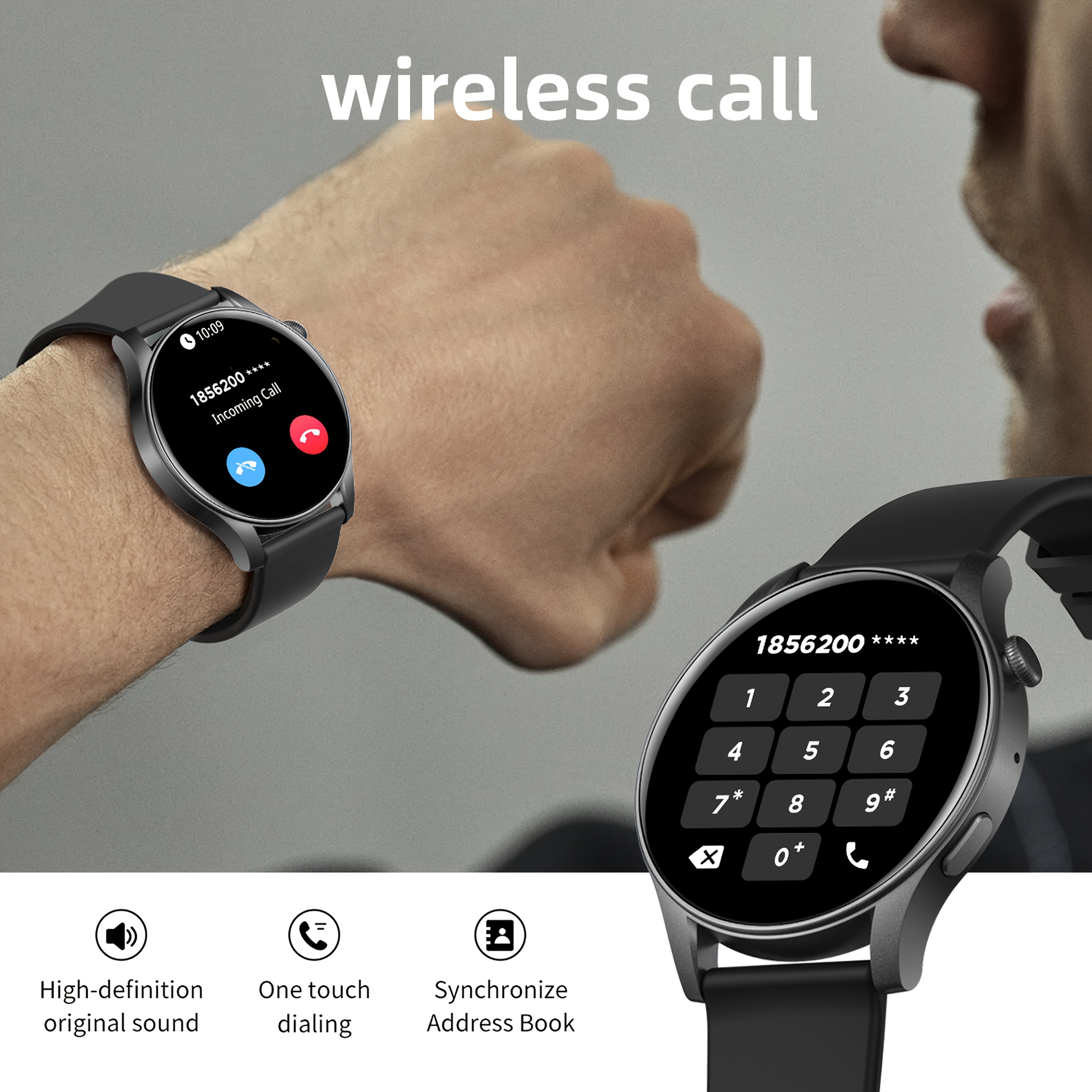 The Bezosmax Smartwatch Is Designed for Both Men And Women, Featuring a 1.43-Inch AMOLED HD Display, Wireless 5.3 Connectivity, Calling Capabilities, Various Sports Modes, Message Notifications, Wallpapers, a Silicone Strap, USB Charging
