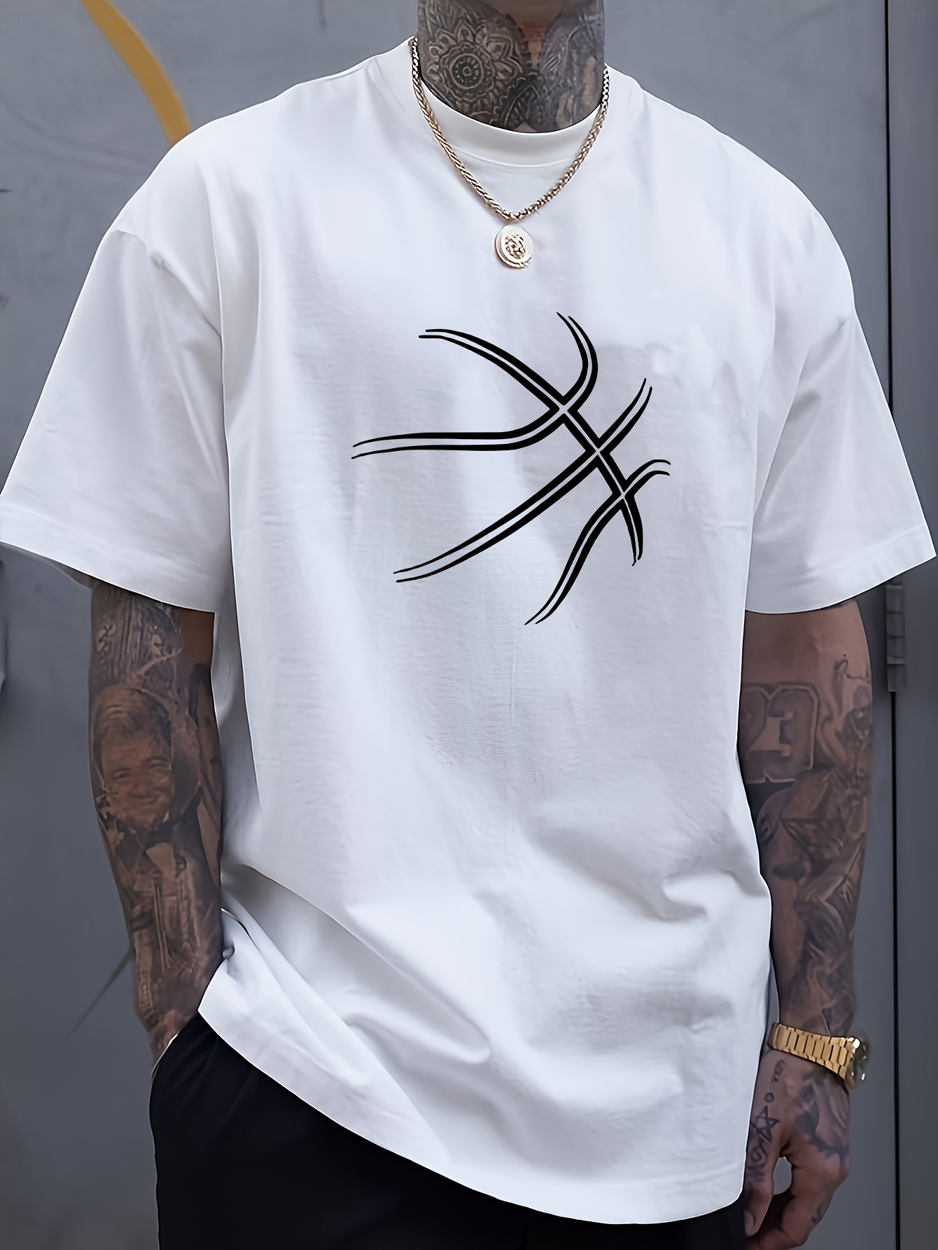 Li-Ning Basketball Graphic T-shirt 'White' AHST571-1