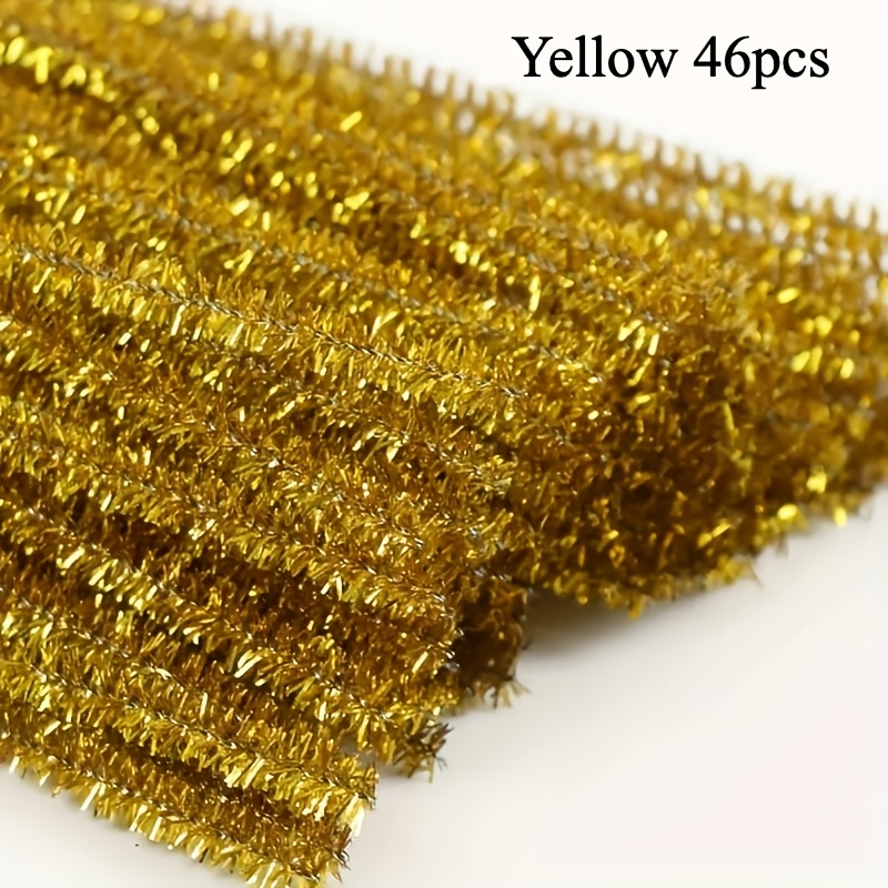 TEMU 46pcs Mixed/single Color Glitter Twist Sticks, Soft And , High , Suitable For Handmade Crafts, Hair Additions, Floral Arrangements, And