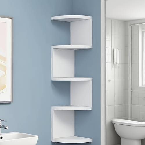 5 tier floating corner shelf wall mount heavy duty wall corner bookshelf multi purpose plant display shelf for bedroom living room bathroom home office