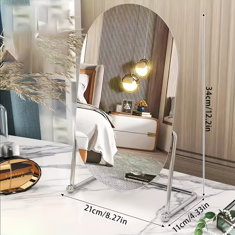 TEMU Dressing Table Mirror, , Velvet Back, Bathroom Vanity Mirror, Suitable For Dressing Room, Bathroom Vanity Mirror