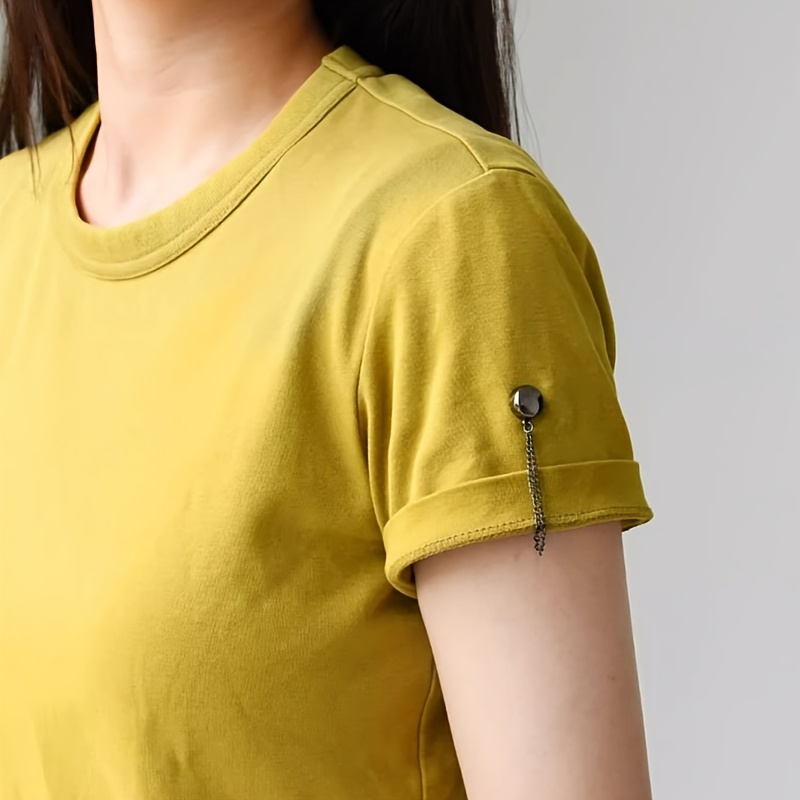 1/2/3/4pcs elegant pants and cuffs magnetic fasteners, adjustable, removable and durable alloy material, trouser legs fixing clips, roll-up trouser legs buckles and mouth-collar fixing pants T-shirt hem shortening artifact magnetic suction seam-free buckles, outdoor fashion accessories for men and women