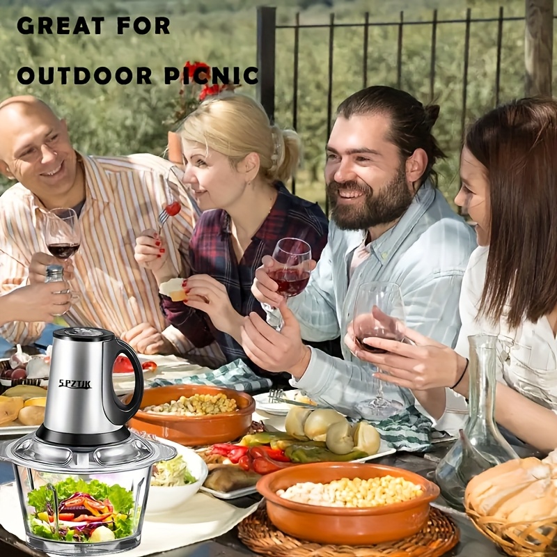 electric food chopper with 2 bowls 12 5cup 12 5cup and 2 blades 102 5oz meat grinder kitchen meat grinder electric vegetable chopper garlic press masher   to break   foods meats salads nuts salad stand mixer Product details 2