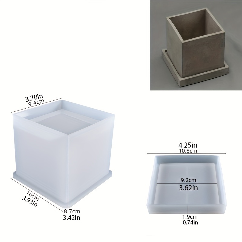 Image of Resin Silicone Mold - Hexagonal Vase Silicone Mold With Lid, Pen Holder Gypsum Container, Concrete Cement Flower Pot Mold For Succulent Planter, Candle Holder Cup Epoxy Resin Casting Mold