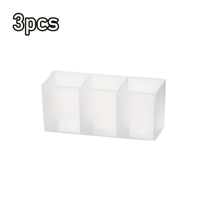 TEMU 3pcs Set Of Wall-mounted Mirror Cabinet And Lipstick Organizer - No-drill Adhesive Installation, Plastic Door/wall Organizer With Mirror,