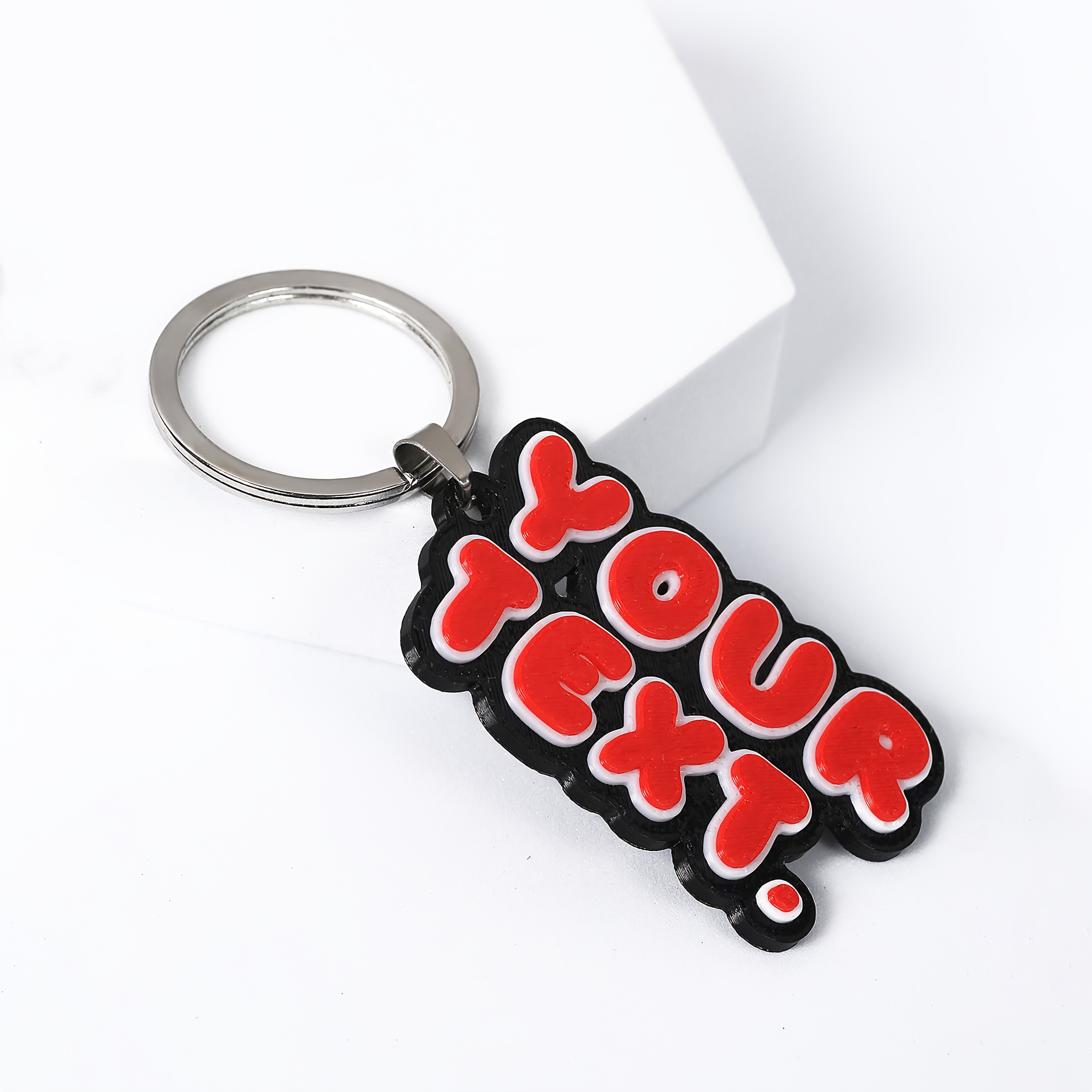 Custom Diy Keychain, 1pc, 3d Printed Petg Personalized English Letter Design Festival Souvenir Small Gift Keychain, Backpack Pendant