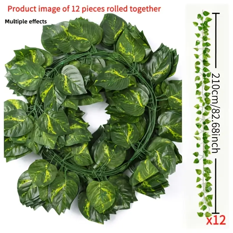 12 stück künstliche efeu ranken außenbereich