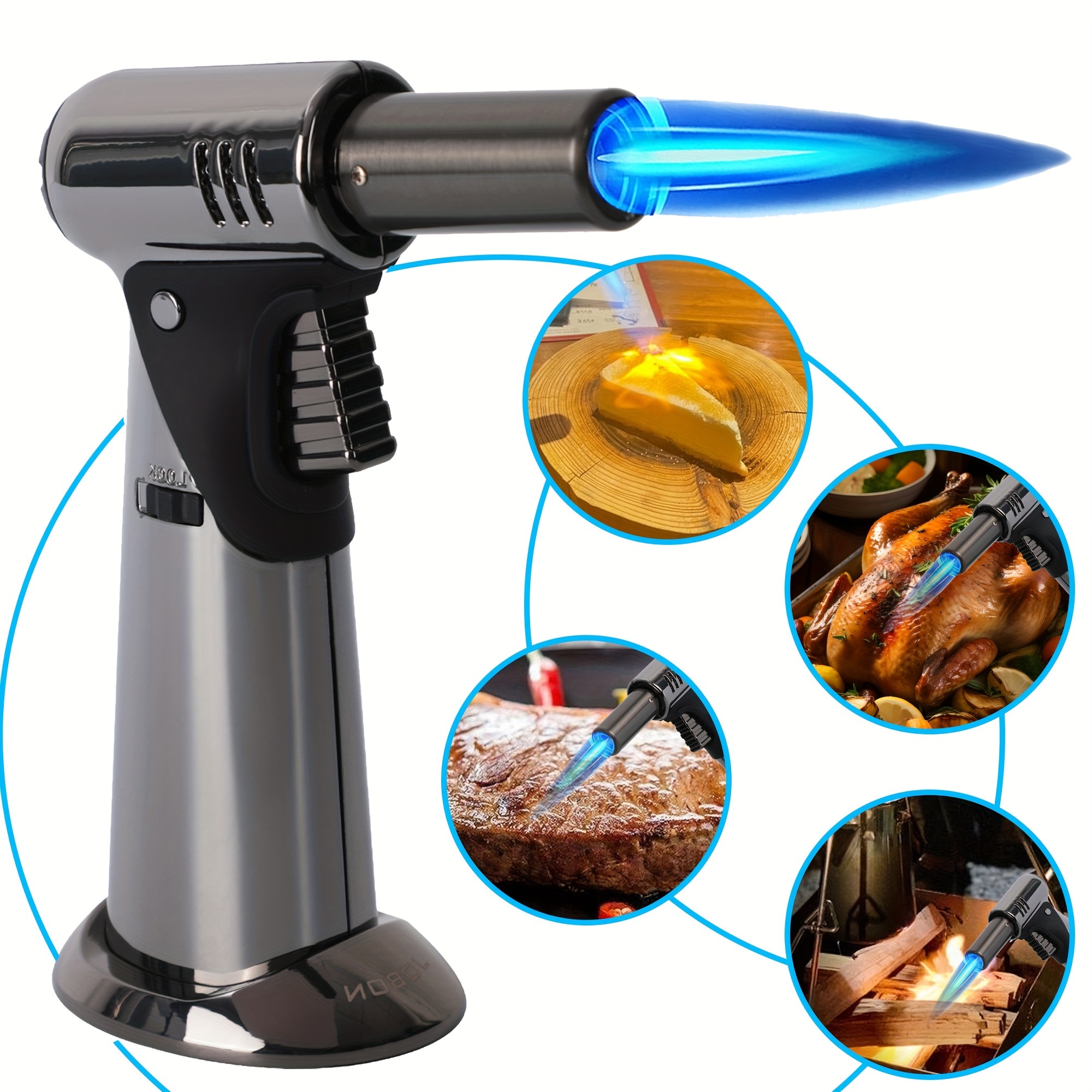 

Refillable Kitchen Lighter, Adjustable Refillable Multipurpose With With For , Baking, Bbq (butane Gas Not Included)