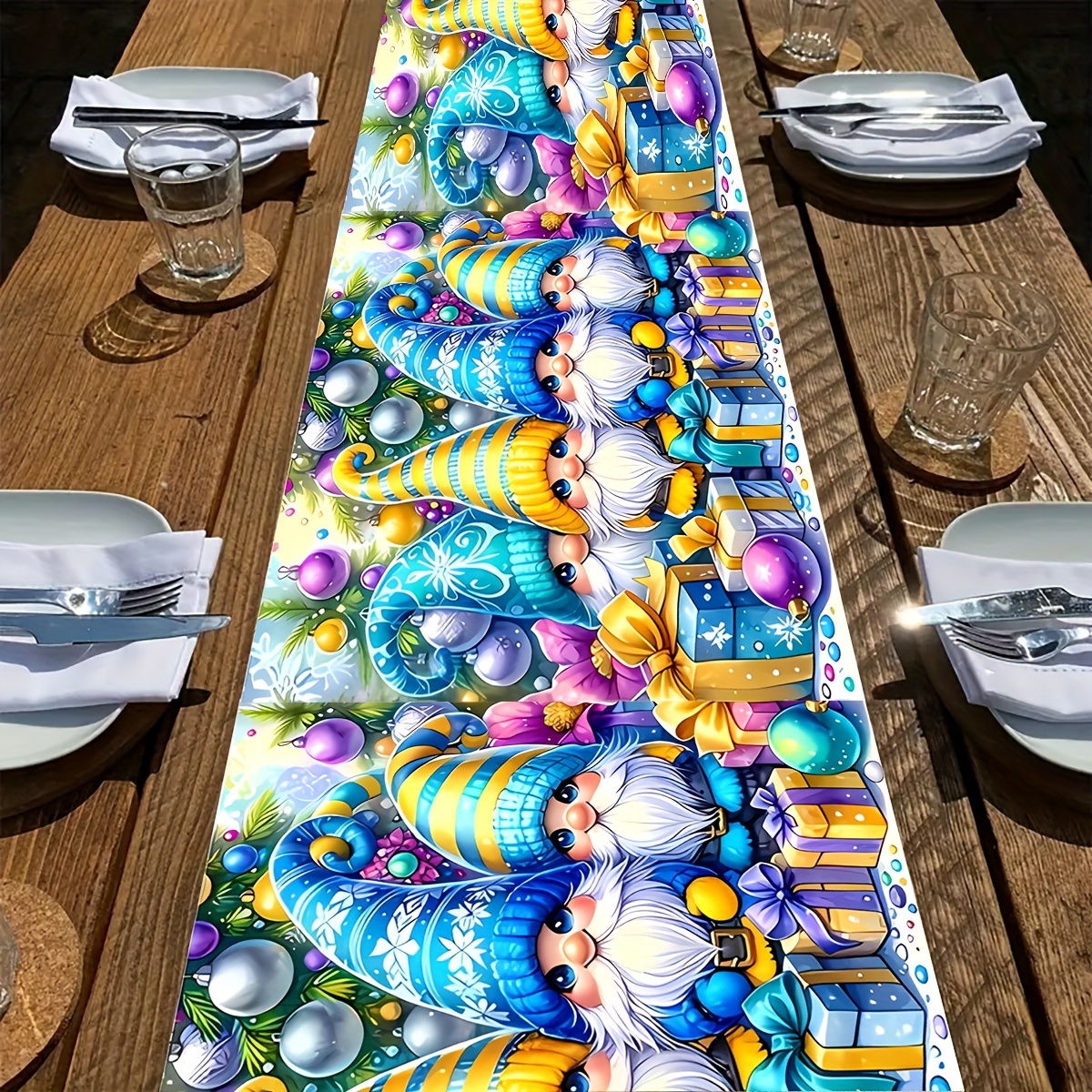 

1pc Table Flag, Number Printed Table Flag, Bohemian Kitchen Restaurant Decoration, Linen Table Flag, Holiday Decoration, Room Decoration, Scene Decoration, Party Supplies, Gift