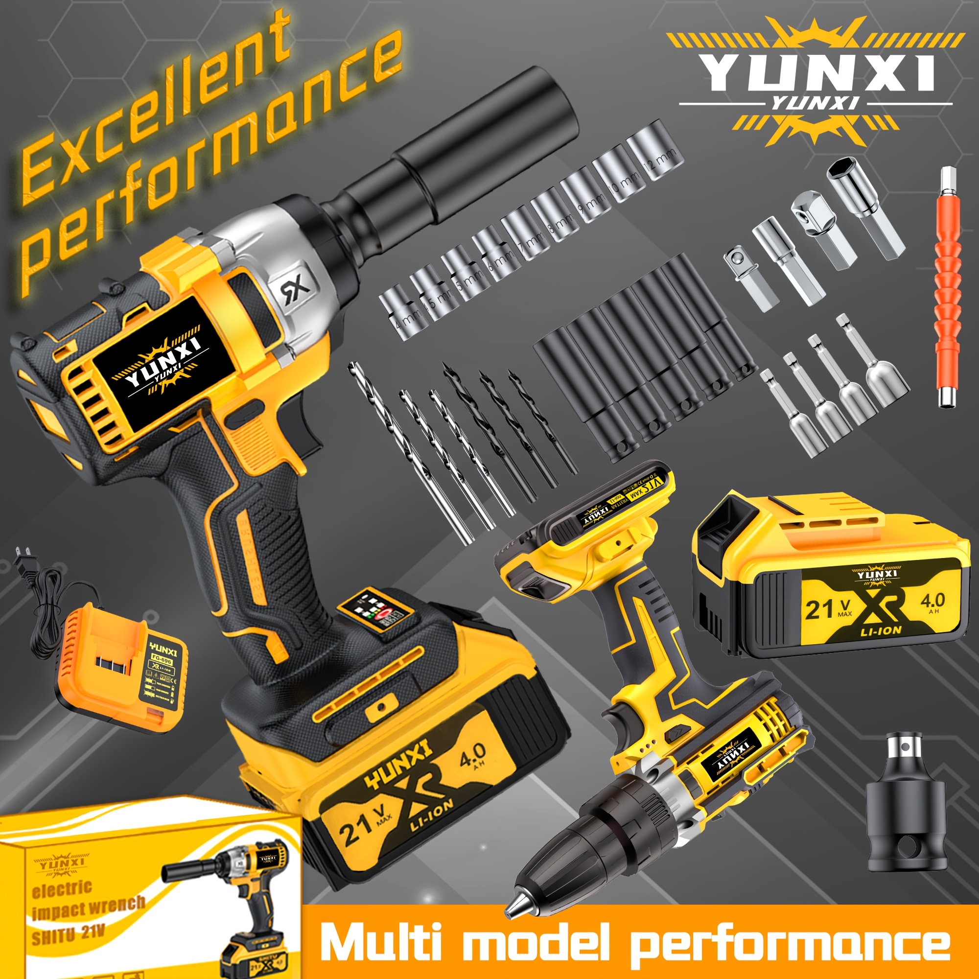 VTEK Brushless Impact Wrench 1/2 Inch Cordless Impact Wrench,Max Torque