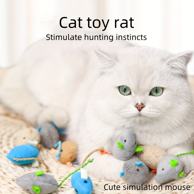 random 3 7 10pcs cat toys mice kitten toys self entertainment interactive toys realistic vanilla mouse interactive cat toys without battery Product details 9