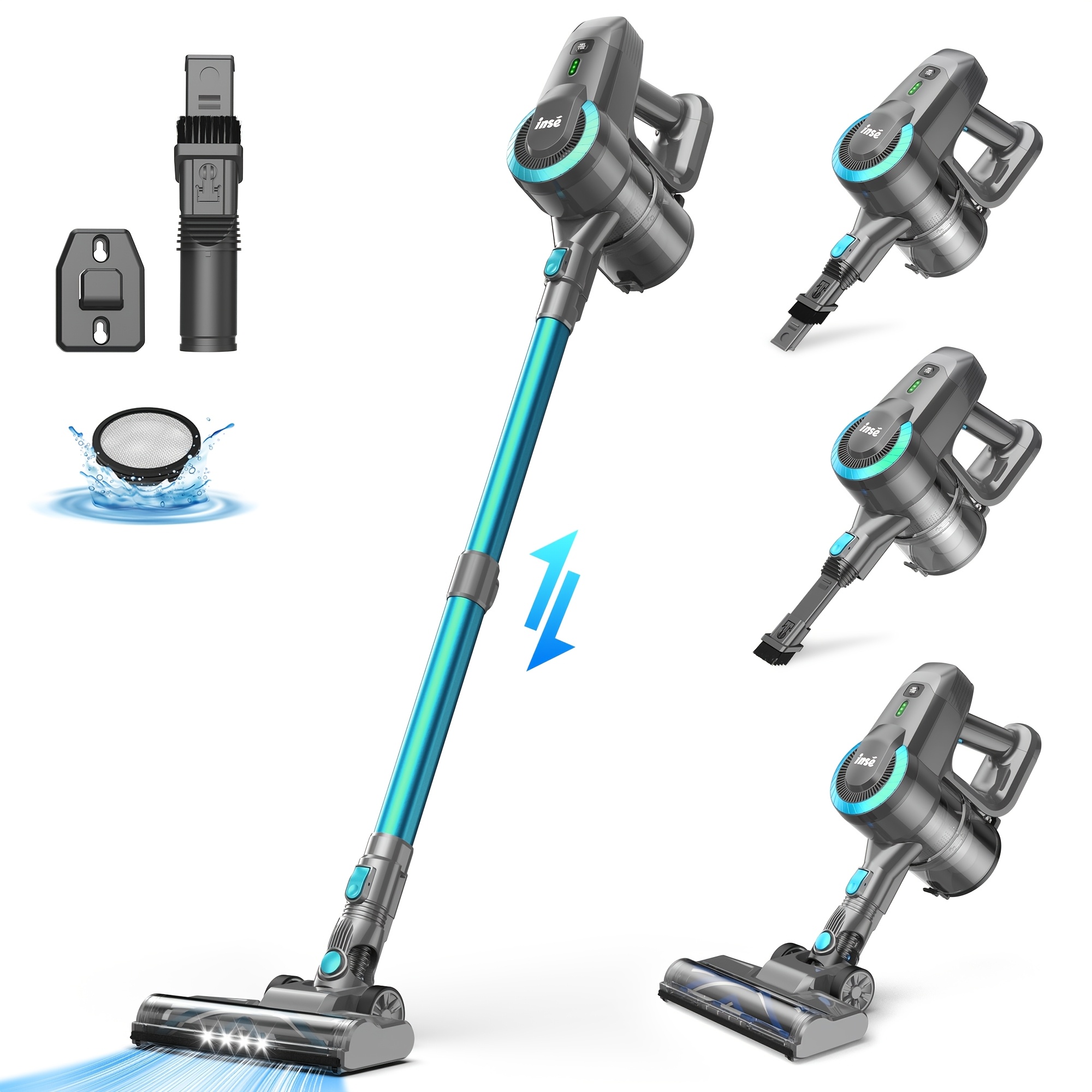 Image of With Powerful Suction And 5-stage Filtration, Featuring A 1l Dustbin, Flexible Head, And 40min . Lightweight And Self-standing, Perfect For Pet Hair And