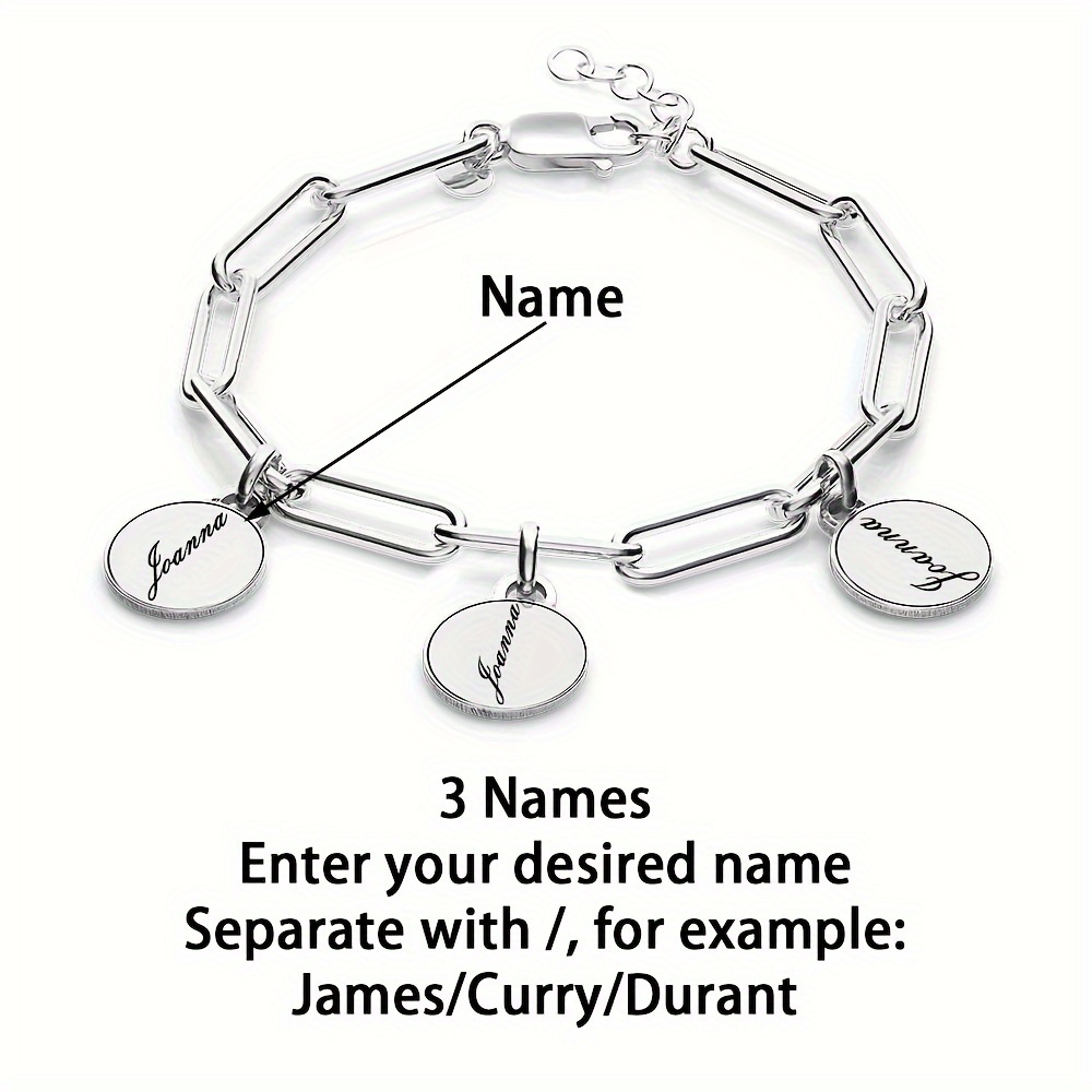 Women's 18K Gold-Plated Personalized Name Bracelet, Custom Gift