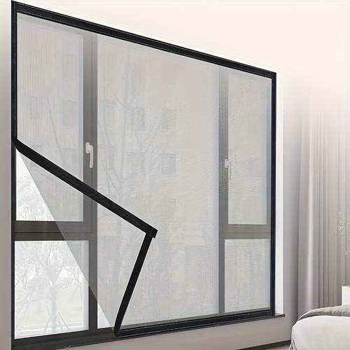 kit de mosquitera para ventanas: malla autoadhesiva de con gancho y cinta - aumenta la comodidad, se a cualquier ventana