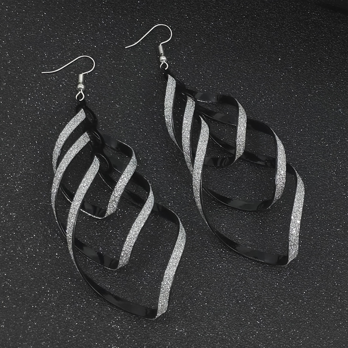 Silvery Frosted Long Tassel Earrings & Iron Posts - Versatile Jewelry