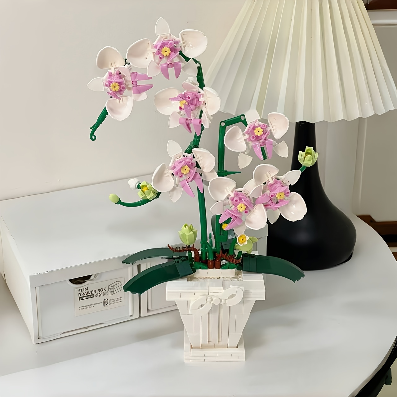 Orchid Building Blocks for Home Living Room Decoration