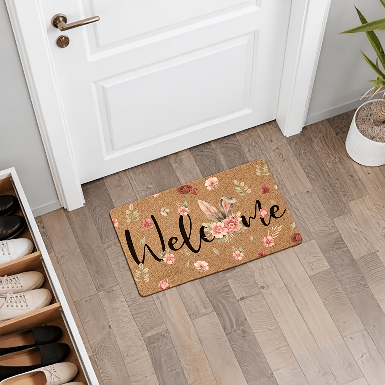 TEMU 1pz Esclusiva ! Tappeto d' e con scritta "Welcome", per , tappetino di , tappeto decorativo per interni/esterni, tappeto per esterno, per la