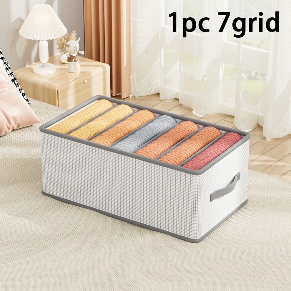 Drawer Organizer For, Made Of Non-woven Fabric - Stackable Clothing Storage Box, Lightweight And Foldable, Suitable For Pants, Shirts, Etc - Grid Storage Box, Open For , Clothing Organizer Storage