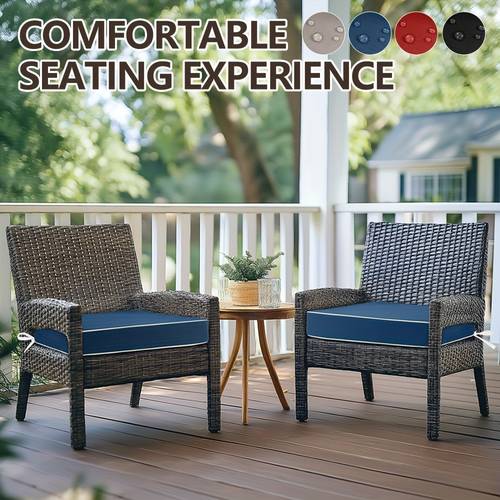 2pcs indoor outdoor outdoor square sofa chair cushion waterproof fabric comfortable lounge chair cushion suitable for terrace seat cushion