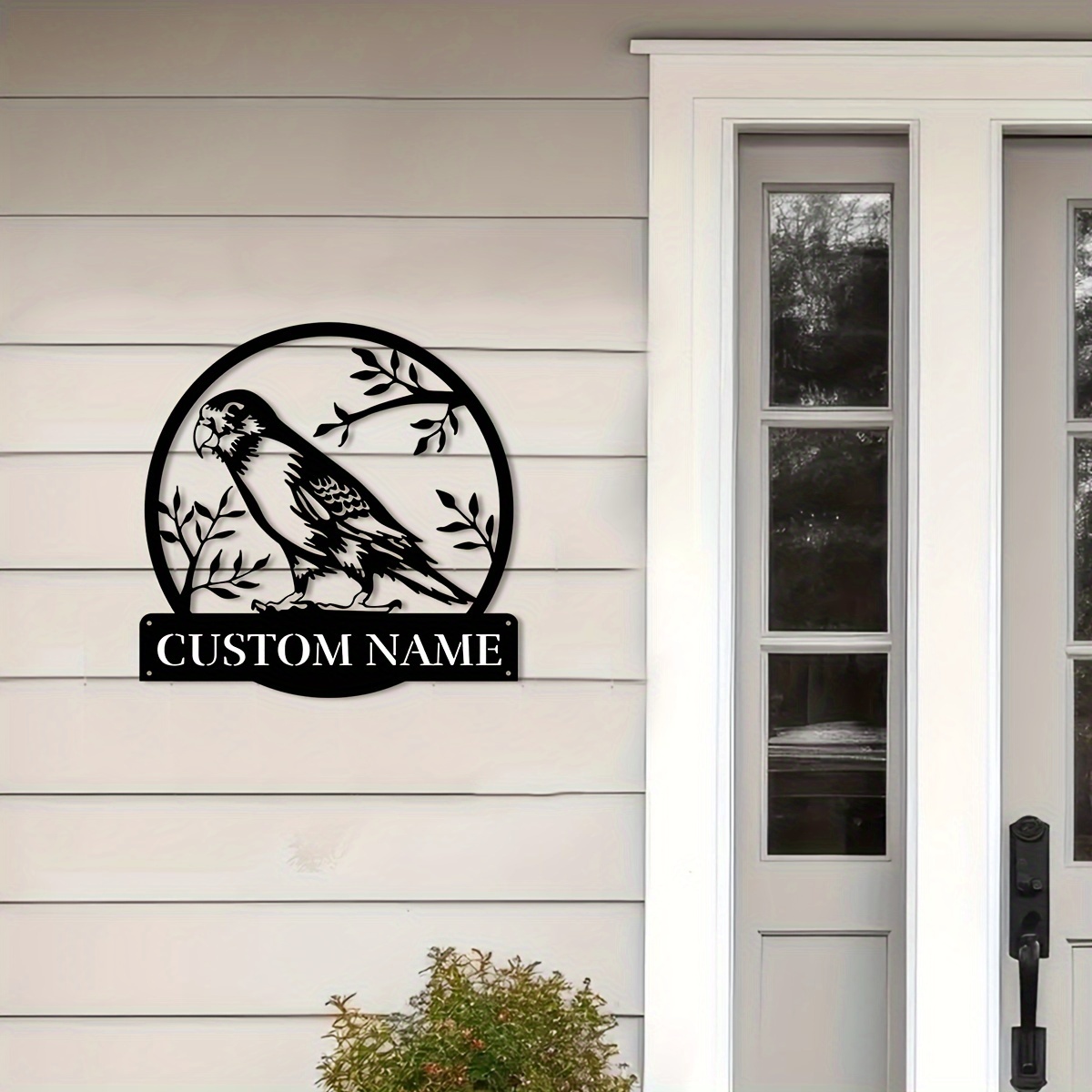 Custom Parrot Wall Art, Personalised Metal Decoration