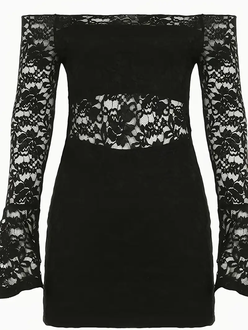 black lace dress polyvore Spells And Laces Dress