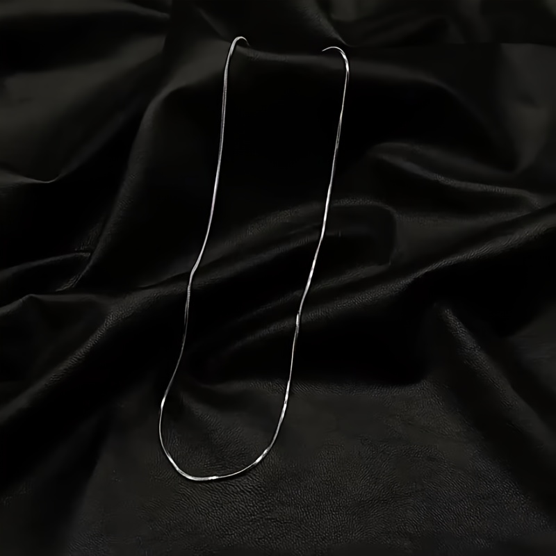 Men's 1mm Round Snack Chain Necklace, Durable Stainless Steel