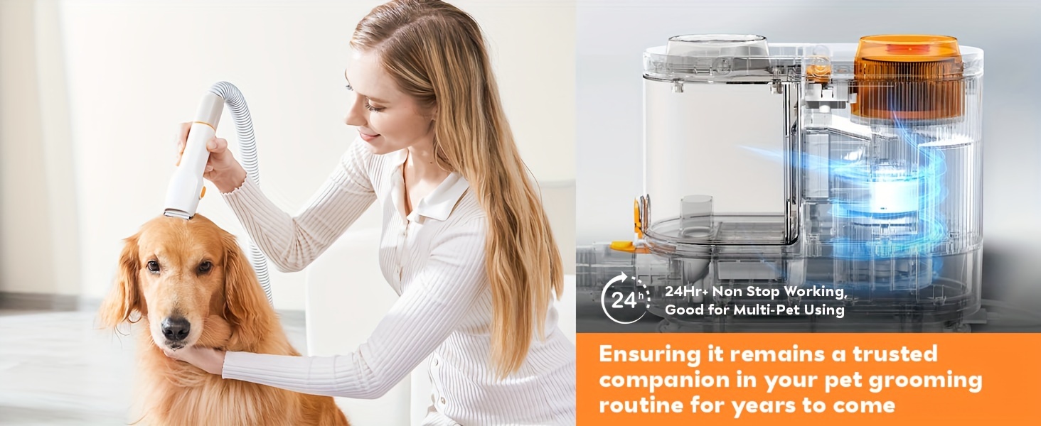 [Vacuum for Pet Grooming] Dog Grooming Vacuum Kit, Pet Grooming Vacuum