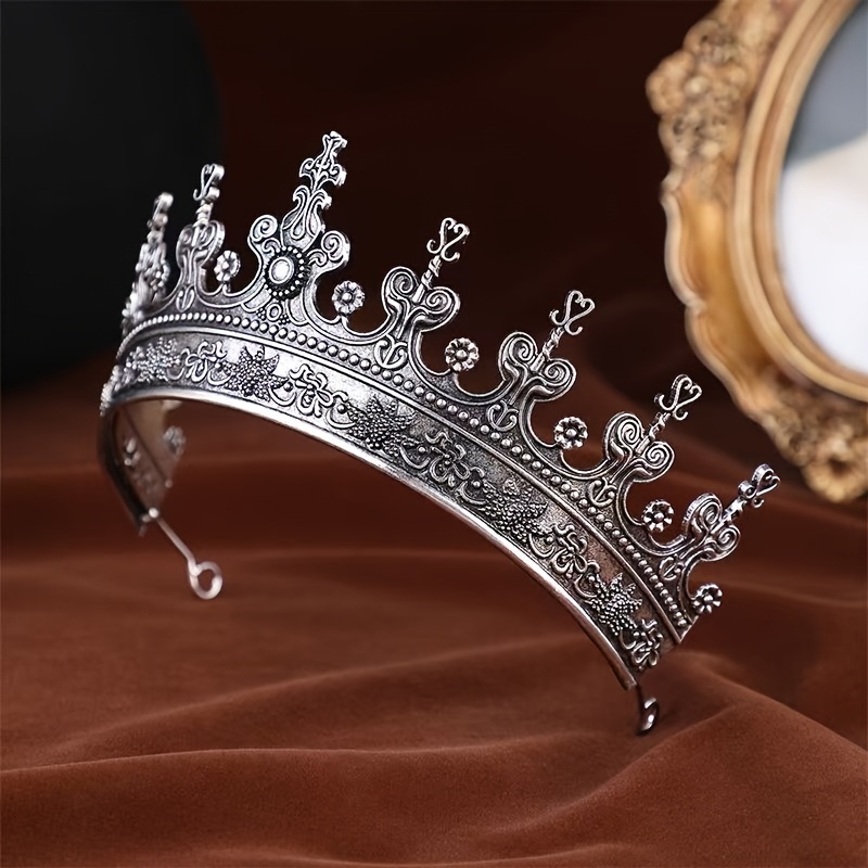 TEMU 1pc Men's Crown, Medieval Crown, Medieval Renaissance Men's Costume, Prince Crown, Birthday Crown, Birthday Ball Halloween Costume, Role-play
