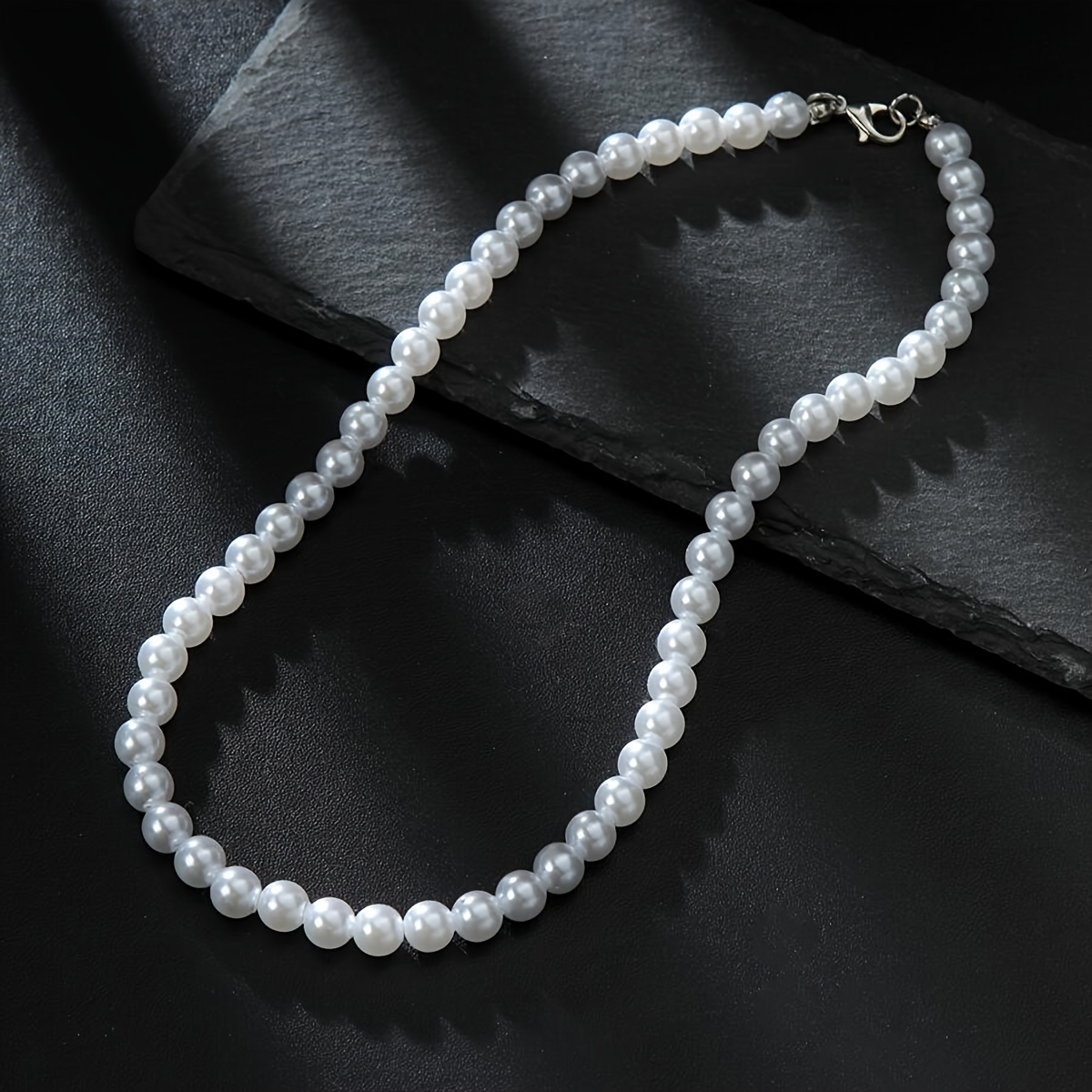 1pc Round Beaded Necklace - Bead Collarbone Chain, Unisex Retro Minimalist For &, Daily Wear For Parties Weddings & Special Occasions, Low-maintenance Elegant Accessory (no )