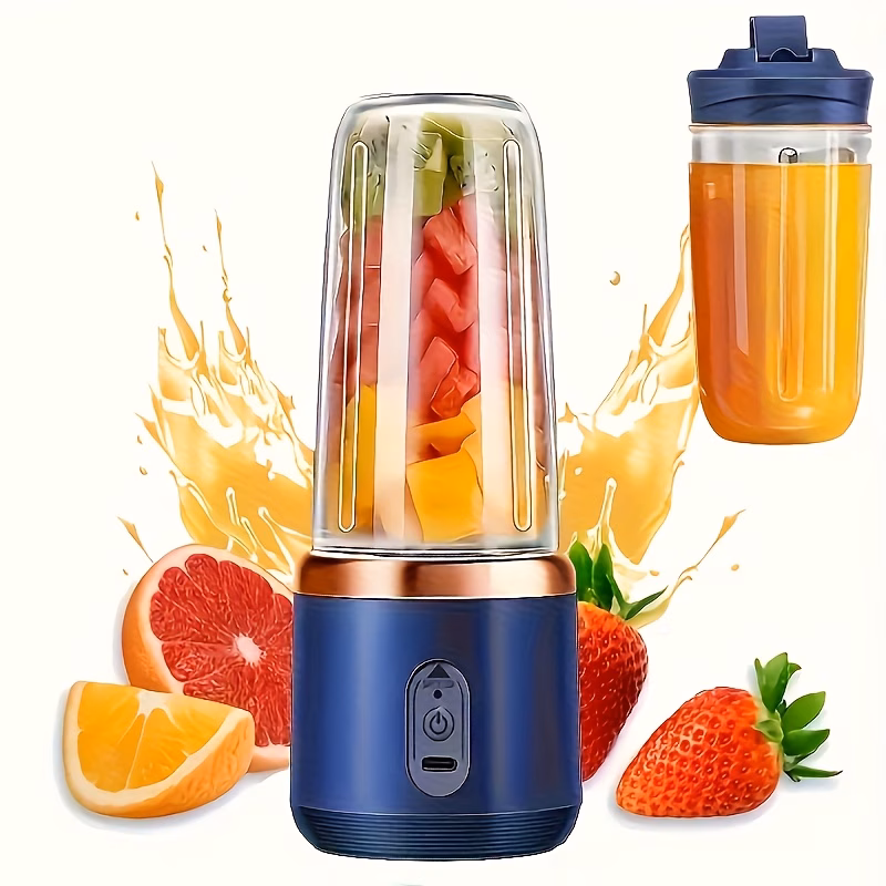 6 Blade 2-In-1 Portable Blender And Juicer with USB Charging,...