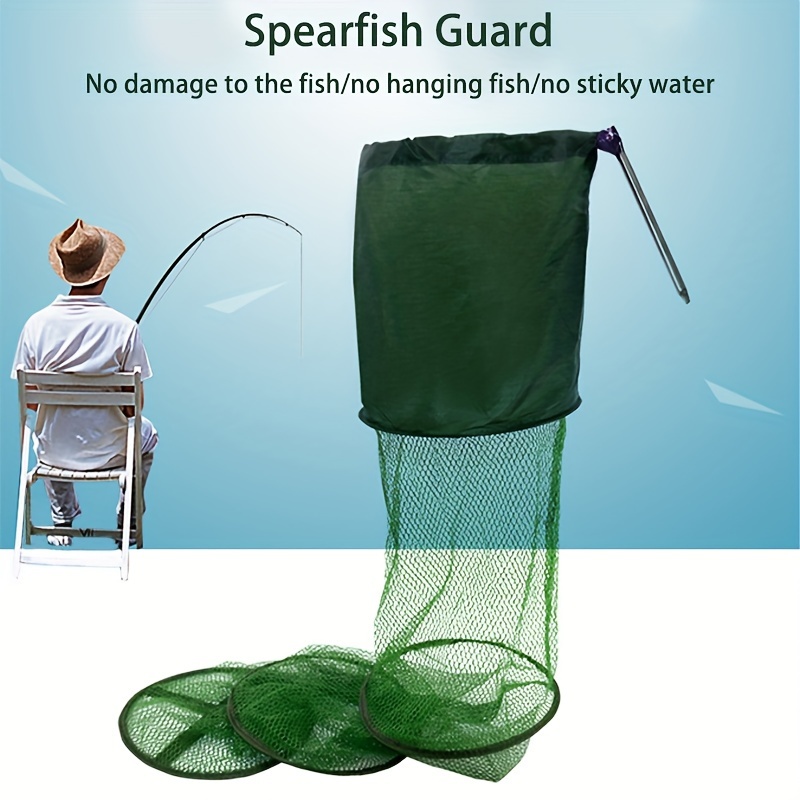 

1pc, Waterproof Fishing Guard, Stainless Steel Ground Plug Fishing Guard, Quick-drying Fish Guard, Net Pocket, Wild Fishing, Simple Small Fishing Guard, Easy To Carry, No Trouble In Packing Fish