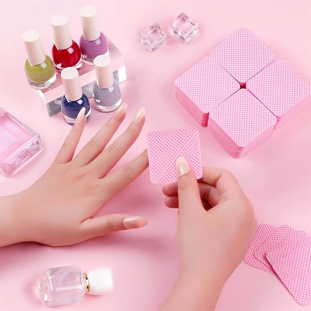 Non-woven Nail Cleaning Wipes, Nail Art Supplies, Nail Tools, Cleaning Supplies For Nail Art Lovers, Nail Cleaning, Nail Polish Remover, Nail Wipes, Pink Nail Polish Remover Wipes
