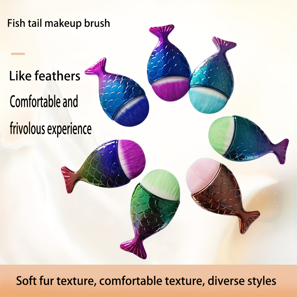 

1pc Tail Foundation , , Polyester , Abs , , -free, Suitable Types, Makeup Tool