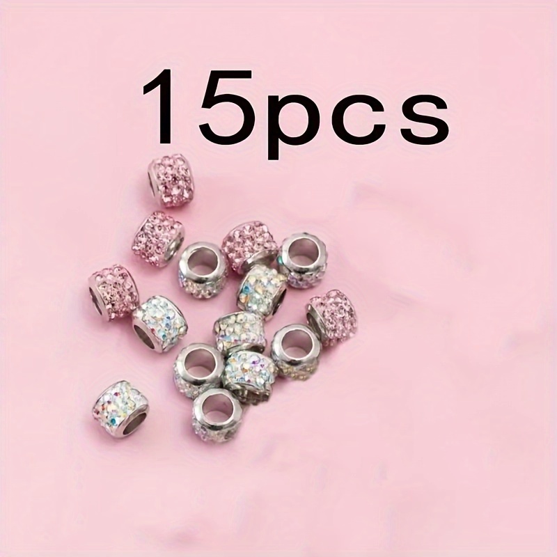 E-shop 15er Set bunte rosa Schuhbund-Anhänger mit Kunst-Diamanten - Zinklegierung, geeignet für Sneaker und Canvas-Schuhe, tägliche Party- und