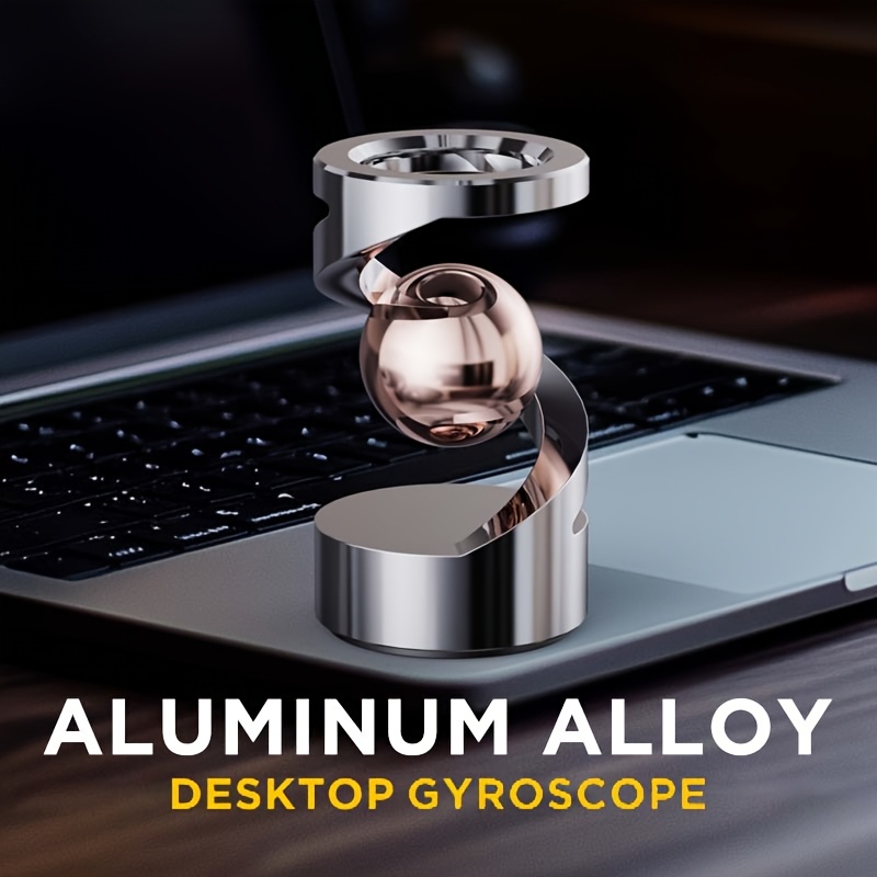 elegant gyroscope desk toy aluminum alloy non levitating finger rotation desktop ornament for office decor 0