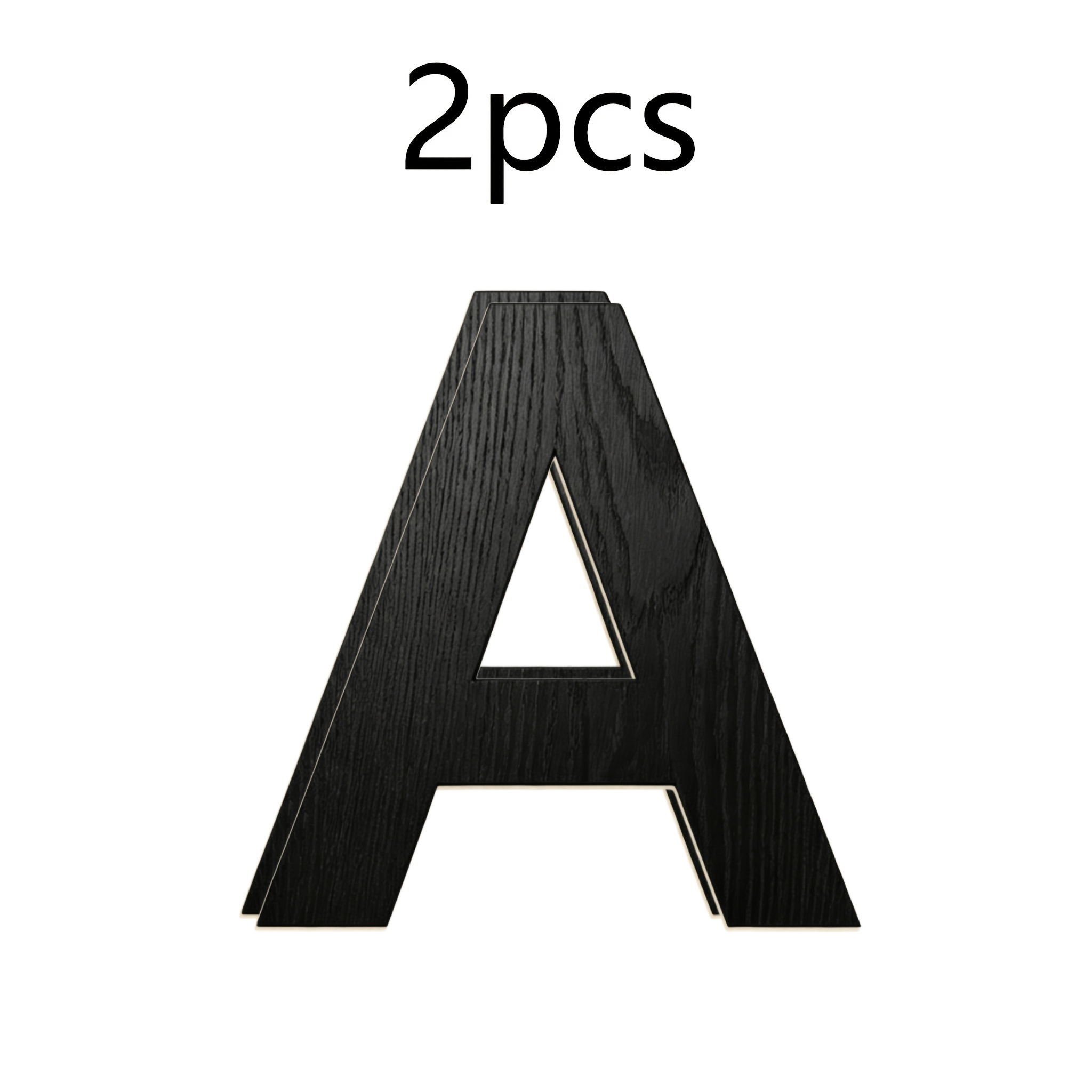 TEMU 2pcs Large Black Wooden Letters, Wall Decor And Crafts, Decoration, 12 Inches