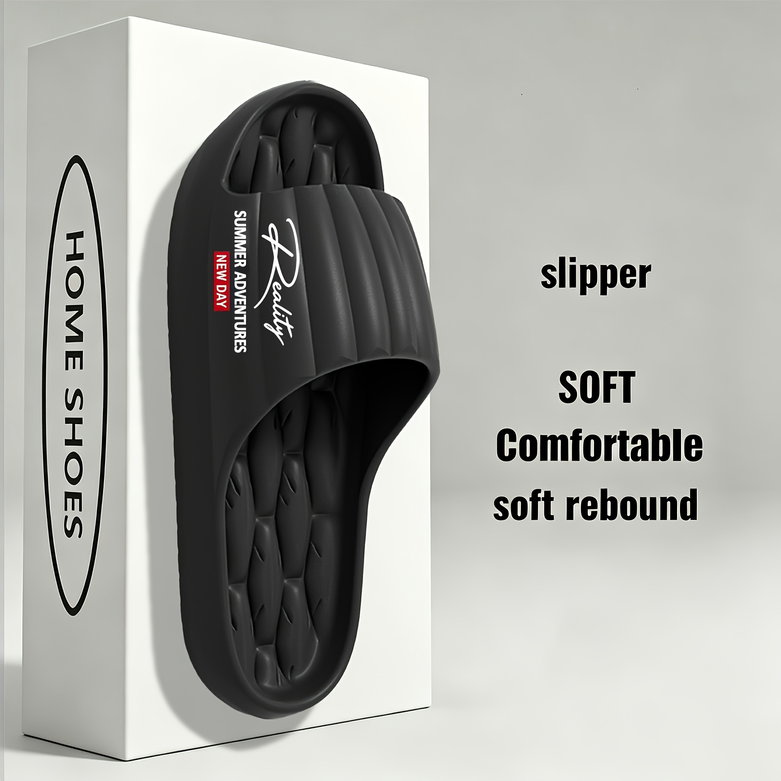 TEMU Sandales Confortables Unisexes en EVA - Design à Rayures, Adaptées à Toutes , Lavables à , et la Plage, Chaussures de Plage | Sandales