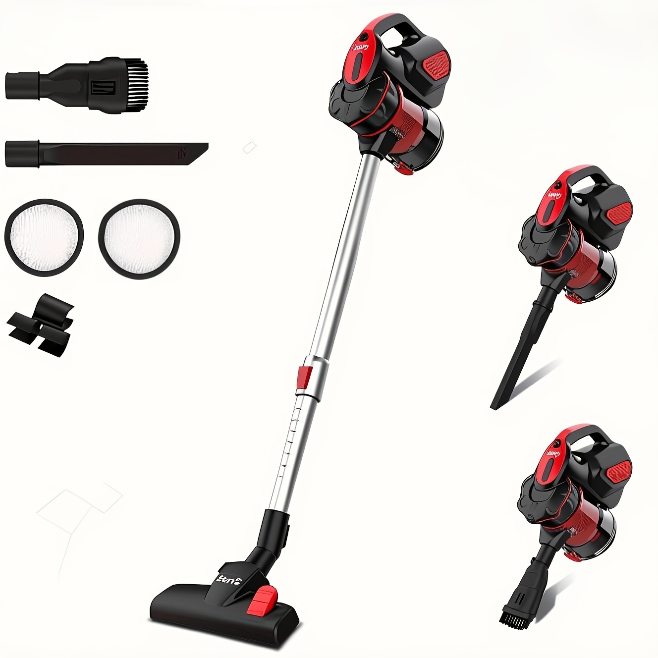 TEMU Aspirateur balai filaire INSE, moteur haute vitesse 63000 tr/min, aspiration puissante 29000Pa, , aspirateur à main léger, vidange , système de