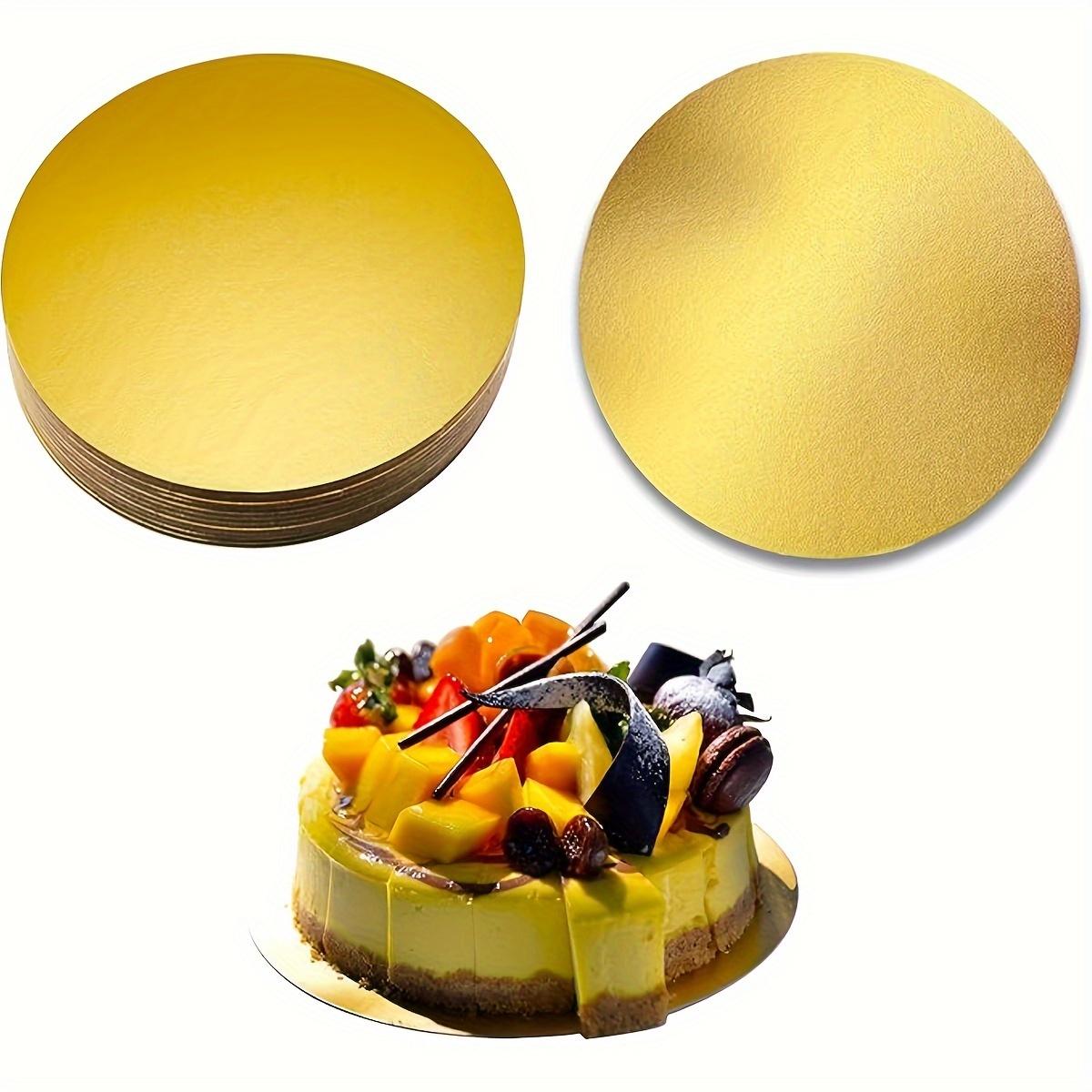 

2pcs Boards - Smooth Round Paper Mousse Bases For Birthday, Wedding & Party Celebrations