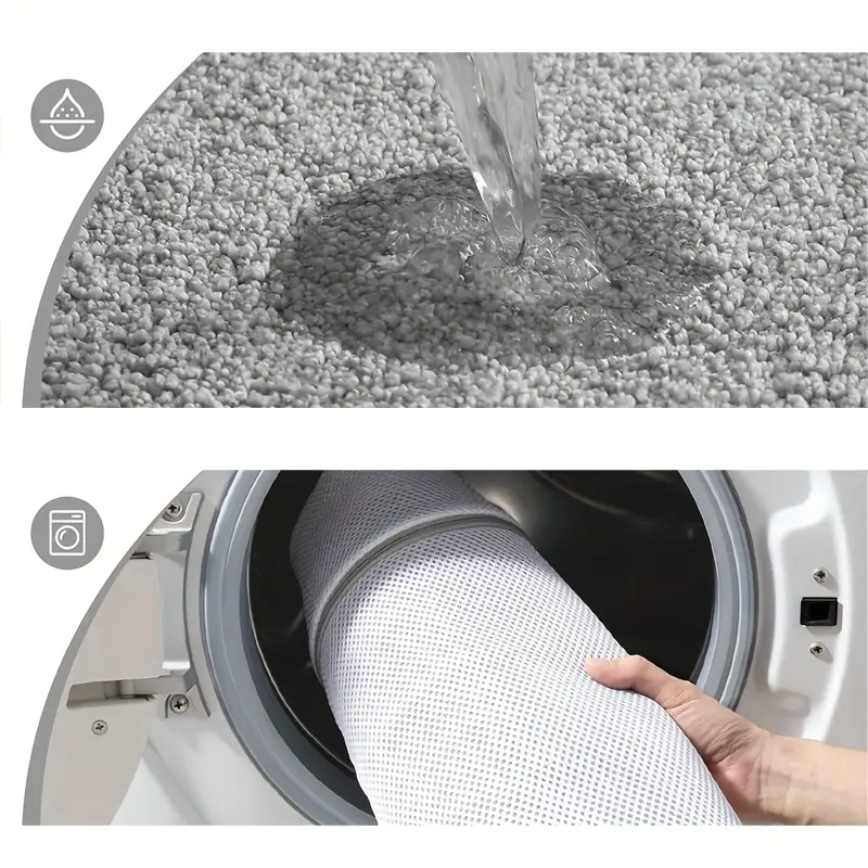 1pc bathroom rug mat soft and absorbent premium bath rug washable non slip bath mat for bathroom floor tub shower room and entryway plush rectangular floor mat Product details 2